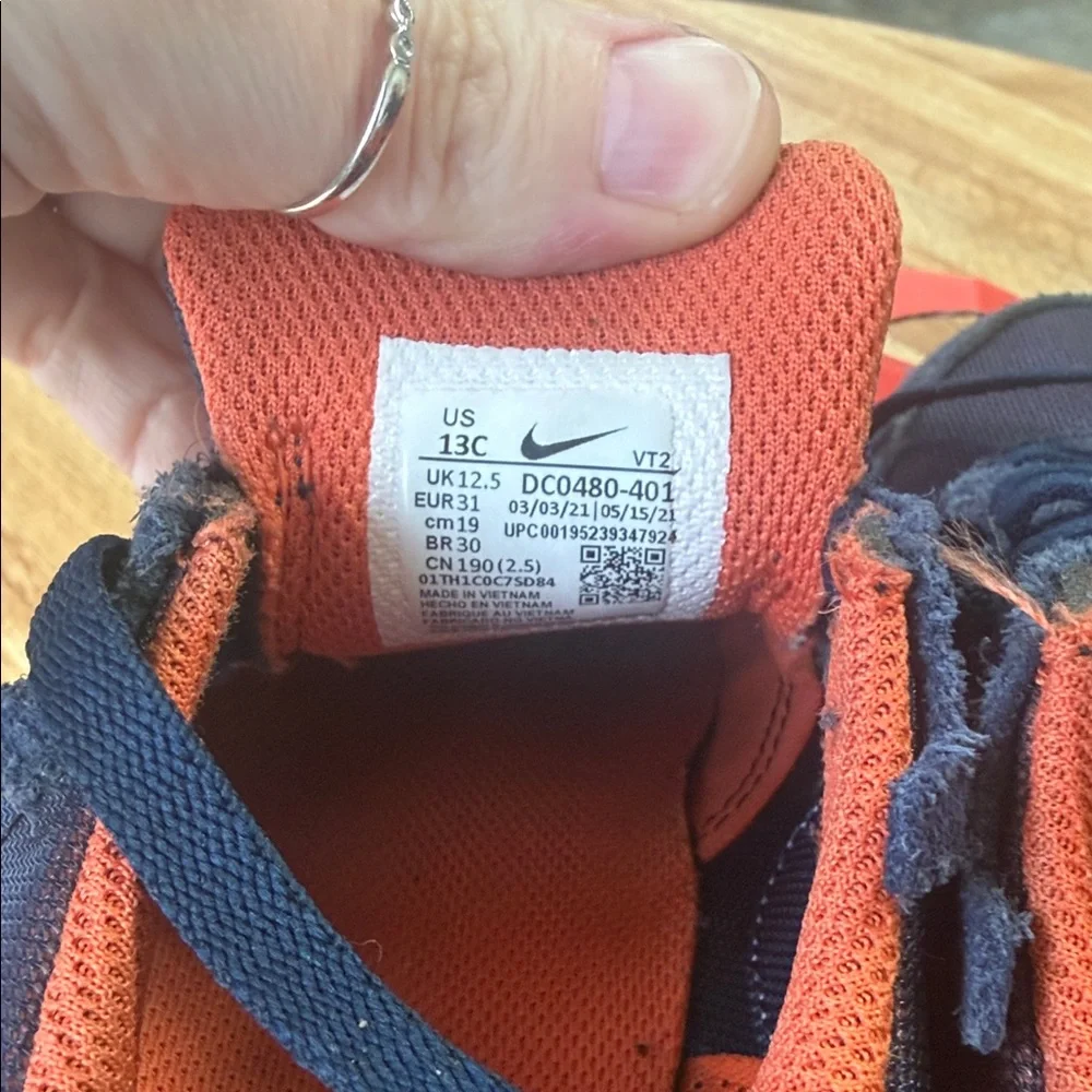 Nike‎ Kids' Navy and Orange Sneakers